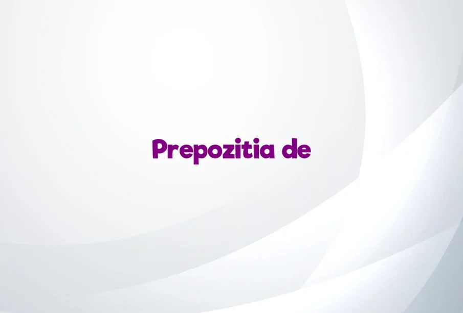 prepozitia de