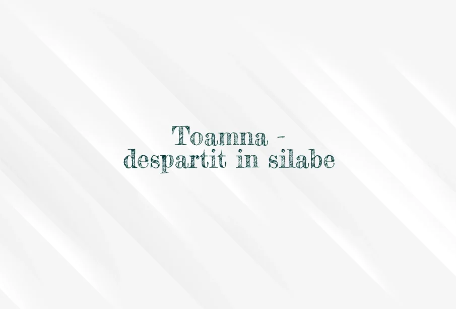 toamna despartit in silabe